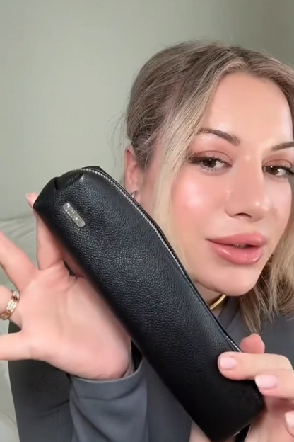 Étui de voyage en cuir premium pour brosse Luvéra