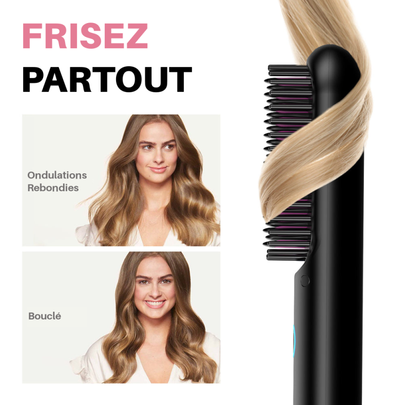 Brosse Portable Luvéra – Lissez, Frisez, Séchez