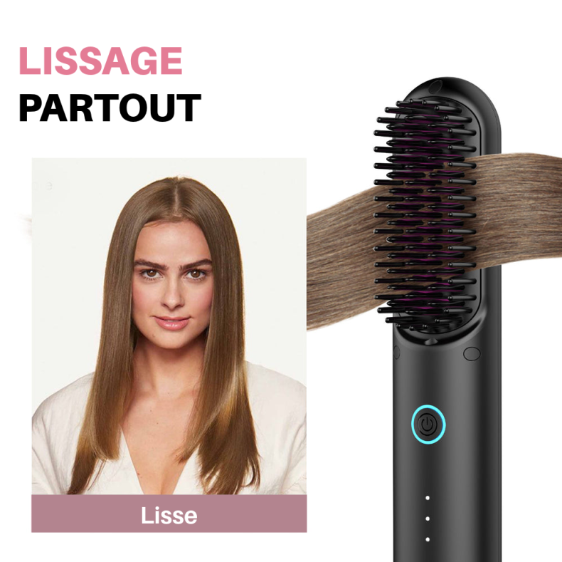 Brosse Portable Luvéra – Lissez, Frisez, Séchez