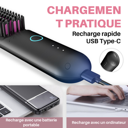 Brosse Portable Luvéra – Lissez, Frisez, Séchez